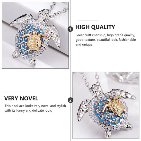 💣Stunning Sea Turtles Pendant Necklace Creative Jewelry Gift | Golden Baby - Picture 9 of 11